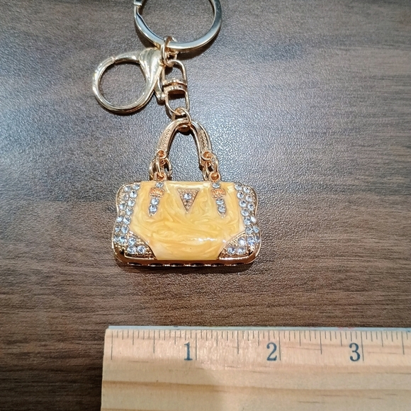 Elegant Gold Key Holder with Crystal Accents - Picture 2 of 4